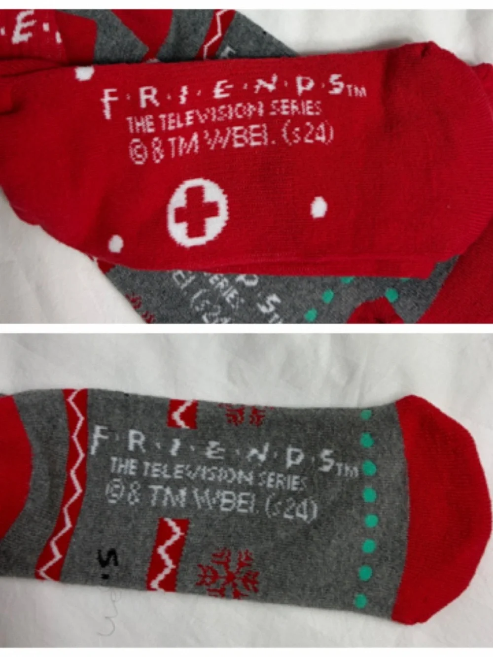 NWT bioworld Friends X American Red Cross 2 pairs of whimsical socks bundle